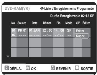 SAMSUNG DVD-R125P - Supprimer une minuterie standard - 5