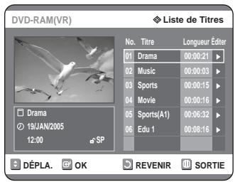 SAMSUNG DVD-R125P - Utilisation de la touche MENU - 1