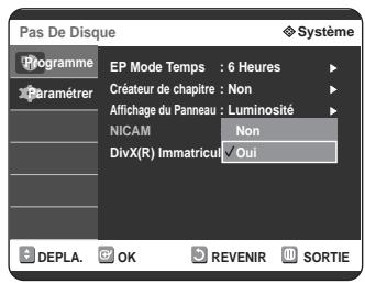 SAMSUNG DVD-R125P - Configuration des options NICAM - 4