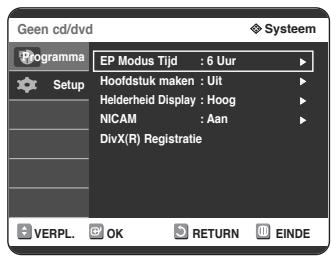 SAMSUNG DVD-R125P - De opties voorhelderheid display instellen - 3
