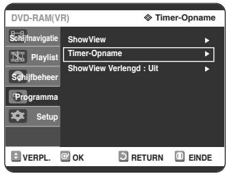 SAMSUNG DVD-R125P - Druk in de stopstand op de knop TIMER. - 1