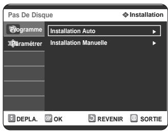 SAMSUNG DVD-R125P - Appuyez sur les boutons ▲▼ pour selectionner Installation, puis appuyez sur le bouton ▷ ou OK. - 1