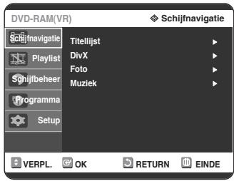 SAMSUNG DVD-R125P - Druk in de stopstand op de knop MENU. - 1