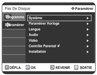 SAMSUNG DVD-R125P - Configuration des options de langue - 2
