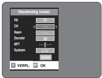 SAMSUNG DVD-R125P - Kanalen voordefiniën met de functie voor handmatig instellen - 6