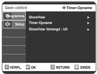 SAMSUNG DVD-R125P - Menunavigatie op het TV-schemm - 1