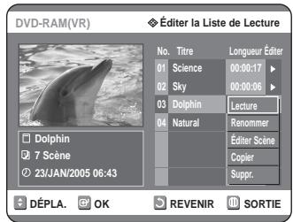 SAMSUNG DVD-R125P - Utilisation de la touche MENU - 1