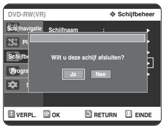 SAMSUNG DVD-R125P - Druk op de ▲▼ toets om Schijf Afsluiten te selecteren en durk op OK of op de knop ▷. - 3