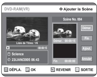 SAMSUNG DVD-R125P - Ajouter une scène - 3