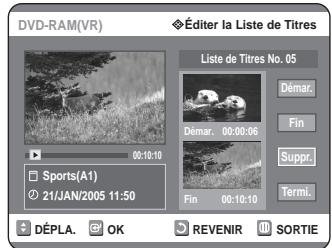 SAMSUNG DVD-R125P - Appuyez sur la touch OK au Suppr.. - 1