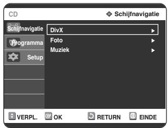 SAMSUNG DVD-R125P - Druk op de knappen om Schijfnavigatie te selecteren en druk op OK of op de knop - 1