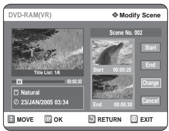 SAMSUNG DVD-R125P - Modifying a Scene (Replacing a Scene) - 4