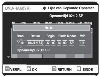 SAMSUNG DVD-R125P - Timer-opname wissen - 4