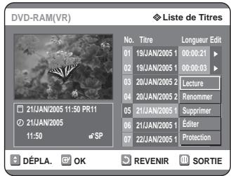 SAMSUNG DVD-R125P - Utilisation de la touche MENU - 3
