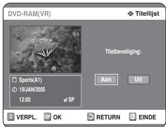 SAMSUNG DVD-R125P - Druk op de knoppen om Beveiliging te selecteren en druk op OK of op de knop . - 2