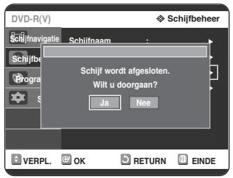SAMSUNG DVD-R125P - Druk op de ▲▼ toets om Schijf Afsluiten te selecteren en durk op OK of op de knop ▷. - 4