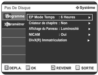 SAMSUNG DVD-R125P - Réglage de l'heure en mode EP - 3