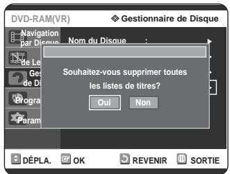 SAMSUNG DVD-R125P - Supprimer toutes les listes de titres - 7