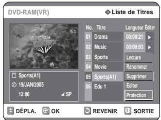 SAMSUNG DVD-R125P - Utilisation de la touche MENU - 3