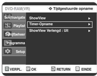 SAMSUNG DVD-R125P - Druk in de stopstand op de knop Timer-Opname. - 1