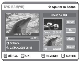 SAMSUNG DVD-R125P - Ajouter une scène - 4