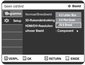 SAMSUNG DVD-R125P - De beeldopties (video) instellen - 4