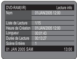 SAMSUNG DVD-R125P - Appuyez sur les touches ▲▼ pour selectionner Lecture, puis appuyez sur la touche OK. - 4