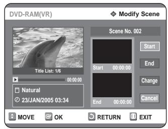 SAMSUNG DVD-R125P - Modifying a Scene (Replacing a Scene) - 2