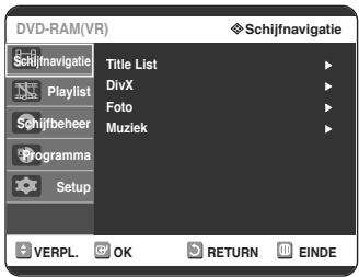 SAMSUNG DVD-R125P - Menunavigatie op het TV-schemm - 2