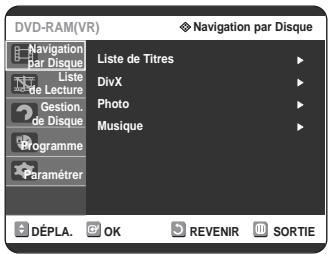 SAMSUNG DVD-R125P - Navigation dans le menu à l'écran - 2
