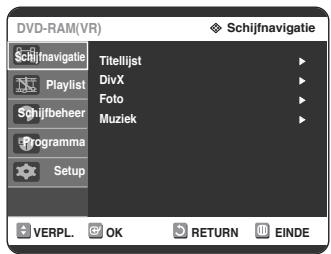 SAMSUNG DVD-R125P - Druk in de stopstand op de knop MENU. - 1