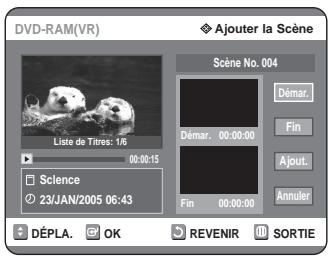 SAMSUNG DVD-R125P - Ajouter une scène - 2