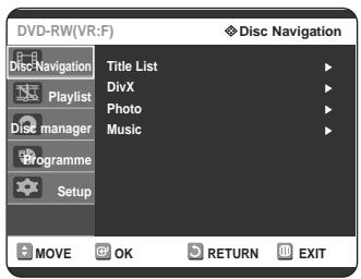 SAMSUNG DVD-R125P - With the unit in Stop mode, press the MENU button. - 1