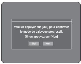 SAMSUNG DVD-R125P - Pour activer le réglage "Progressif" - 1