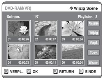 SAMSUNG DVD-R125P - Druk op de ▲▼ toetsen om Wijzig Scène te selecteren en druk verwolgens op de OK toets. Het scherm Wijzig scene worden getoond. - 2