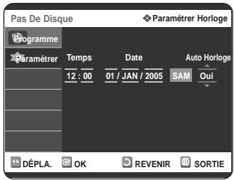 SAMSUNG DVD-R125P - Réglage de l'horloge - 4