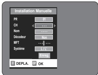 SAMSUNG DVD-R125P - Appuyez sur les boutons ▲▼ pour sélectionner un PR (programme) que vous souhaitez éditer, supprimer ou permuter, puis appuyez sur le bouton ▷ ou OK. Sélectionnez Editor, Suppr. ou Swap. - 2