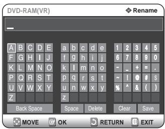 SAMSUNG DVD-R125P - ■ Editing the Disc Name - 6