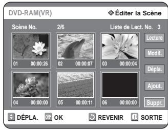 SAMSUNG DVD-R125P - Supprimer une scène - 2