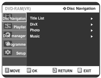 SAMSUNG DVD-R125P - Using the MENU button - 1