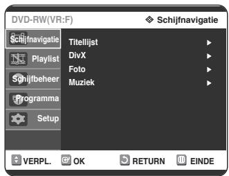 SAMSUNG DVD-R125P - Druk in de stopstand op de knop MENU. - 1