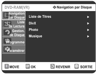 SAMSUNG DVD-R125P - Utilisation de la touche MENU - 1