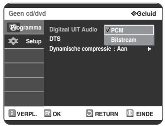 SAMSUNG DVD-R125P - De geluidsopties instellen - 4