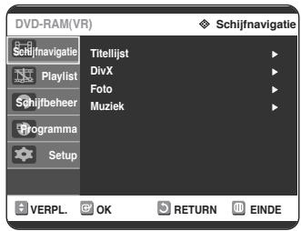 SAMSUNG DVD-R125P - Druk in de stopstand op de knop MENU. - 1