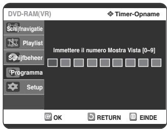 SAMSUNG DVD-R125P - Druk in de stopstand op de knop TIMER. Druk op de knuppen om ShowView te selecteren en druk op OK of op de knop . - 1