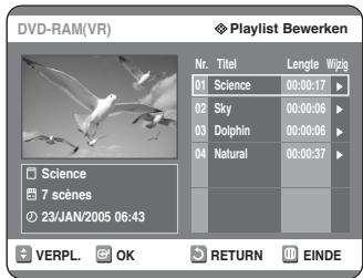 SAMSUNG DVD-R125P - Druk in de stopstand op de knop PLAY LIST. - 1