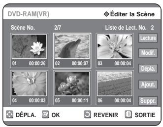 SAMSUNG DVD-R125P - Appuyez sur les touches ▲▼ △▶ pour selectionner la scène que vous souhaitez dire, puis appuyez sur la touche OK. - 1