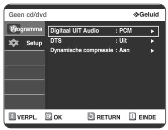 SAMSUNG DVD-R125P - De geluidsopties instellen - 3