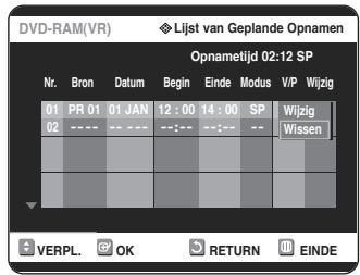 SAMSUNG DVD-R125P - Timer-opname wissen - 5