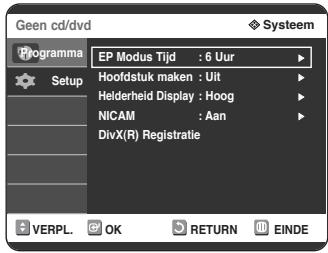 SAMSUNG DVD-R125P - Tijdsinstalling EP-modus - 3